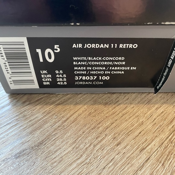 Jordan 11 - Concord, Men’s Sz. 10.5 - Picture 2 of 6